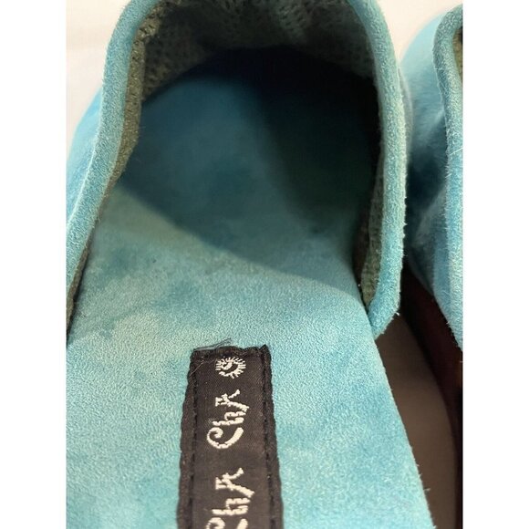 Vintage CHA CHA  Wood Carved Wedge clog Womens Size 6.5 - Picture 7 of 11